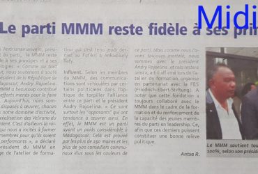 Le parti MMM reste fidèle à ses principes