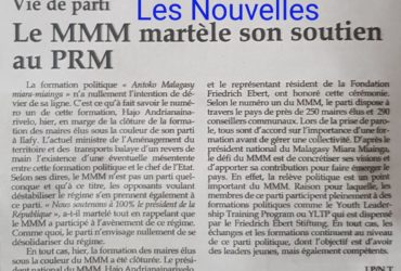 Le MMM martèle son soutien au PRM