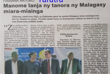 Manome lanja ny tanora ny Malagasy miara-miainga